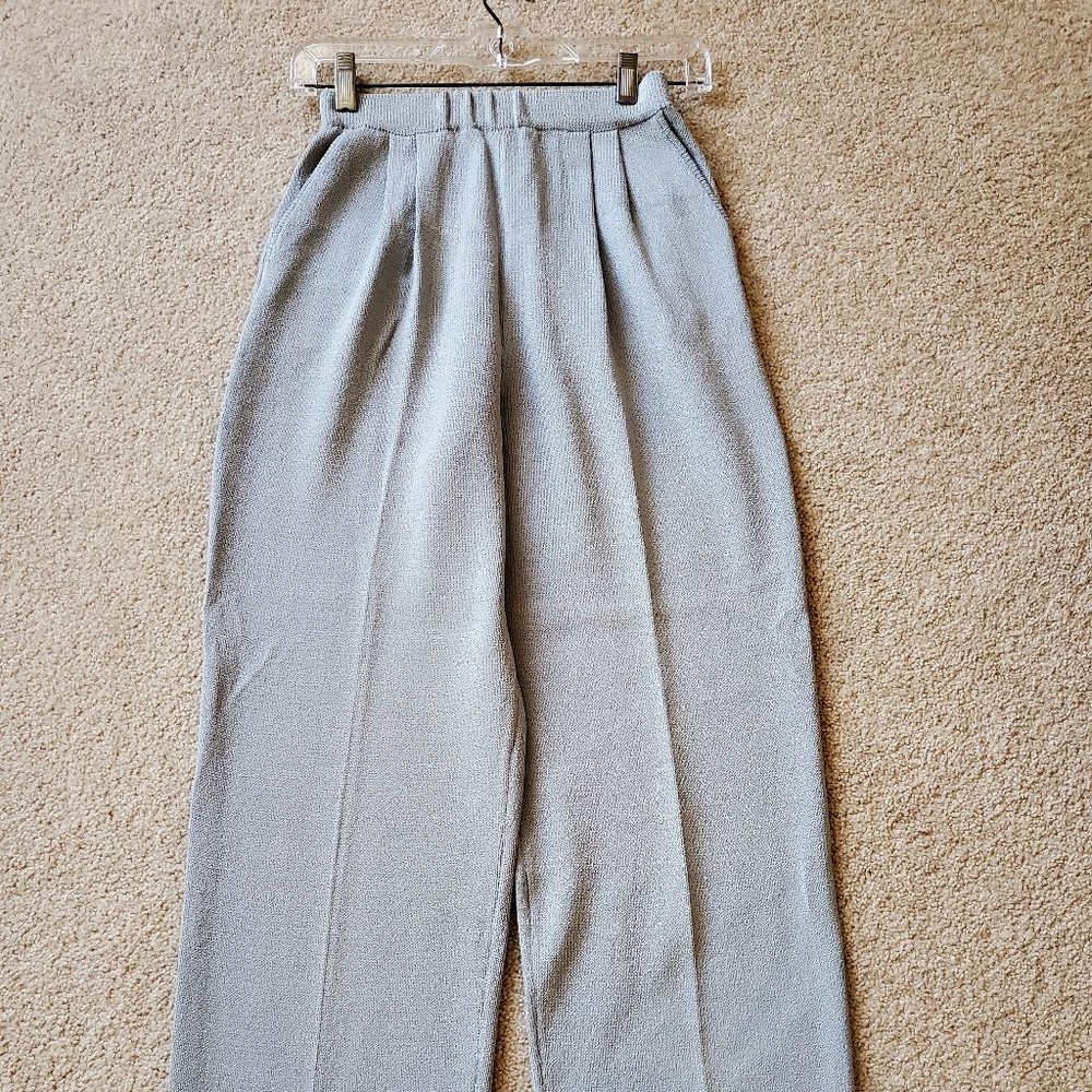 St John by Marie Gray Knit Pants